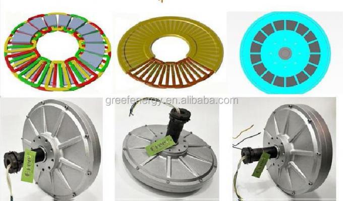 Gerador de Ímã Permanente de Fluxo Axial Sem Núcleo, Geração de Eletricidade Trifásica com 3 anos de Garantia 1