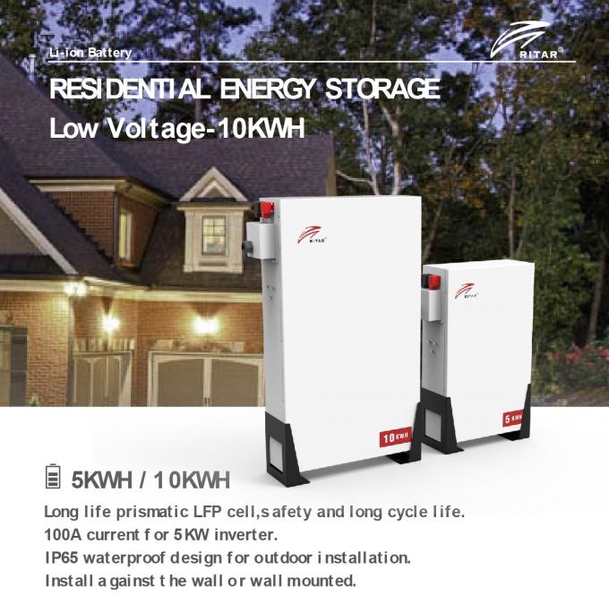 Bateria de lítio de baixa tensão 60-280AH 48v 200ah Para sistema solar e híbrido Armazenamento de energia doméstica 6