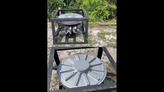 Gerador PM de fluxo axial sem núcleo de 5KW-100RPM trabalhando no Brasil #corelessgenerator#axialfluxgenerator