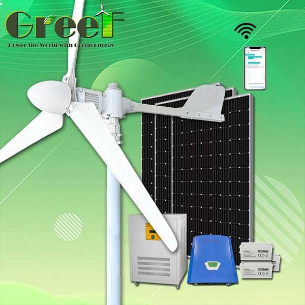 Turbina Eólica de Eixo Horizontal de Fácil Instalação 2KW 3KW Com Sistema Off Grid On Grid