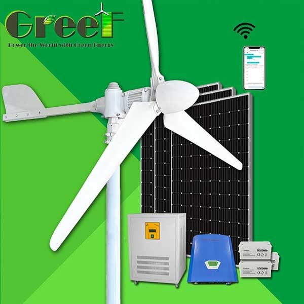 Residência Baixa Velocidade Off Grid On Grid Pitch Turbina Eólica Gerador Ventilador Moinho Eólico 10KW