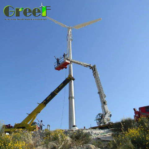 Sistema de proteção de Yaw ativo IP54 Gerador de vento de eixo horizontal para produção de energia de baixa manutenção
