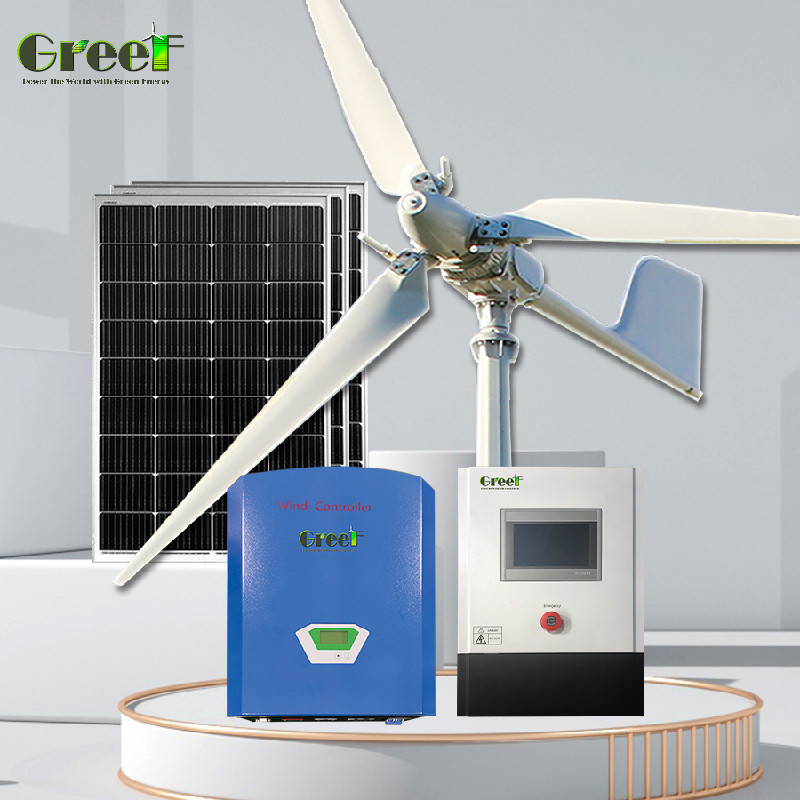 SWT Turbina eólica de 5kw 10kw de controle de passo com bateria LiFePO4 para casa para um sistema de energia ecológico