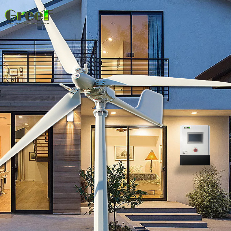 FRP Blades Home Wind Turbine System Controle ativo de chuva para soluções energéticas sustentáveis
