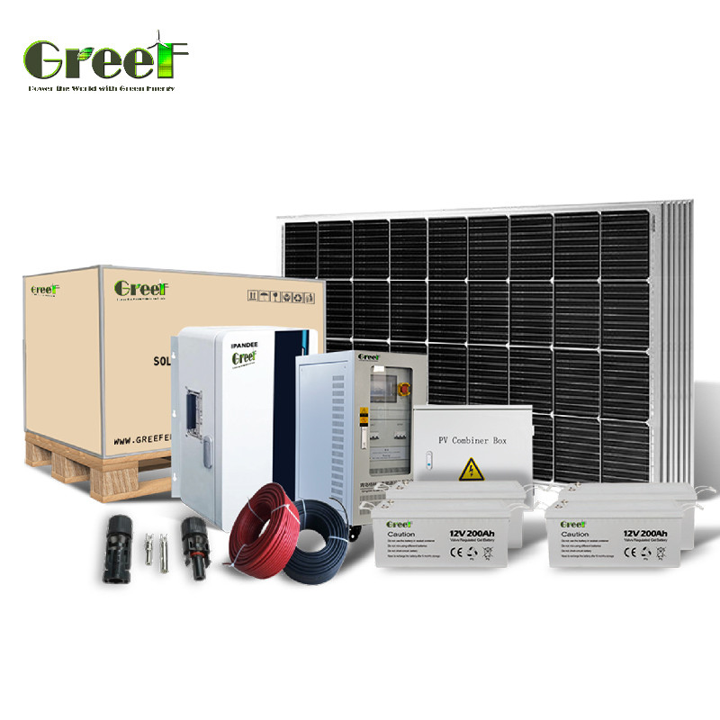 Sistema Solar Off Grid de 5kW com Controlador de Carga MPPT Voltagem de Saída 48-240V