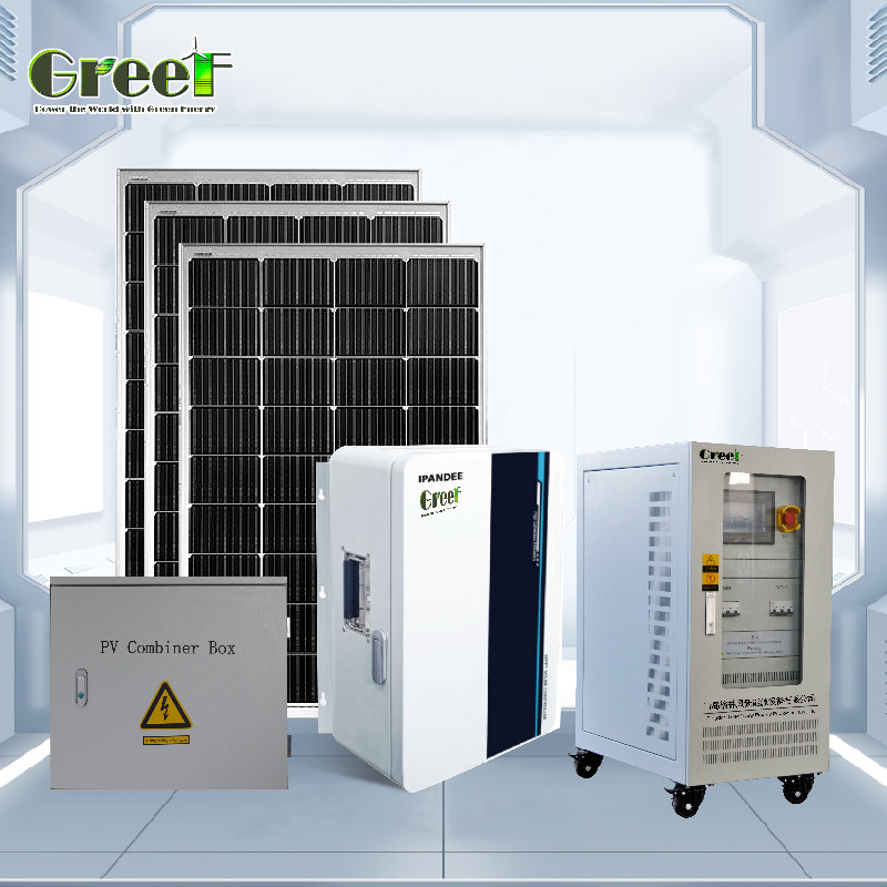 Sistema Solar Off Grid de 5kW com Controlador de Carga MPPT Voltagem de Saída 48-240V