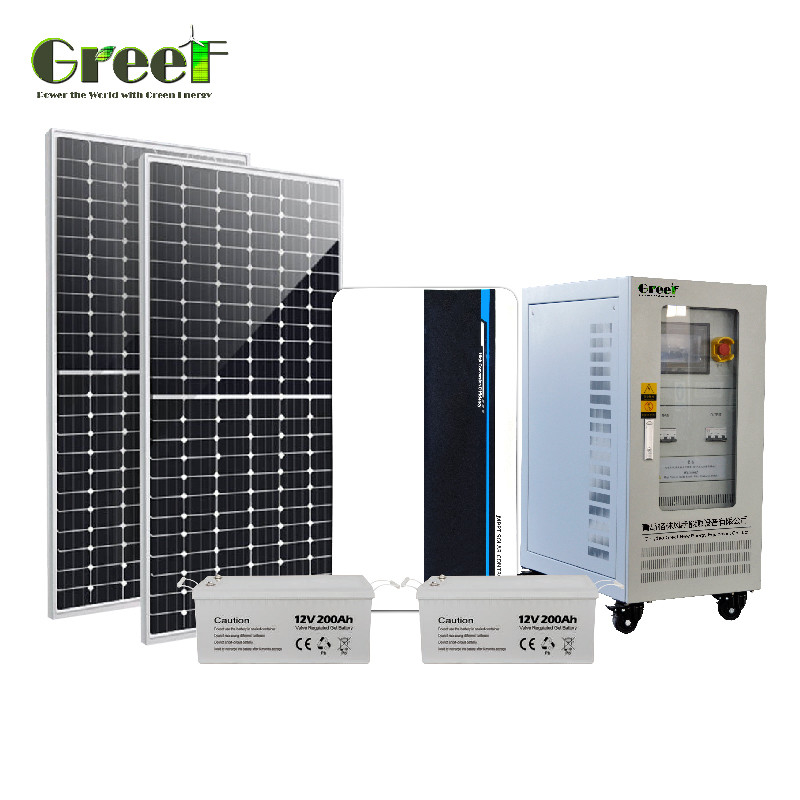 48-240V Voltagem de saída 5kw Sistema solar off-grid usando bateria de gel