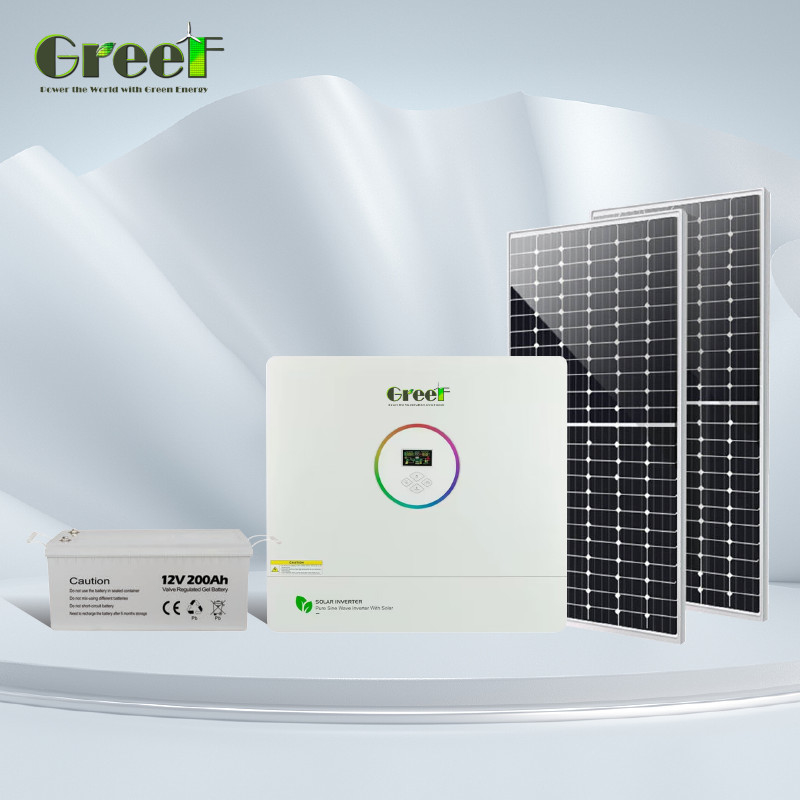 Sistema de Energia Solar On-Grid e Off-Grid de 5KW e 10KW com Bateria de Armazenamento para Uso Doméstico