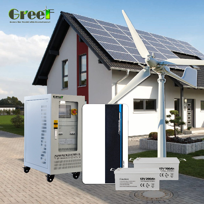 5kW de potência de carga Sistema de energia solar de pequena dimensão com controlador de carga PWM incluído