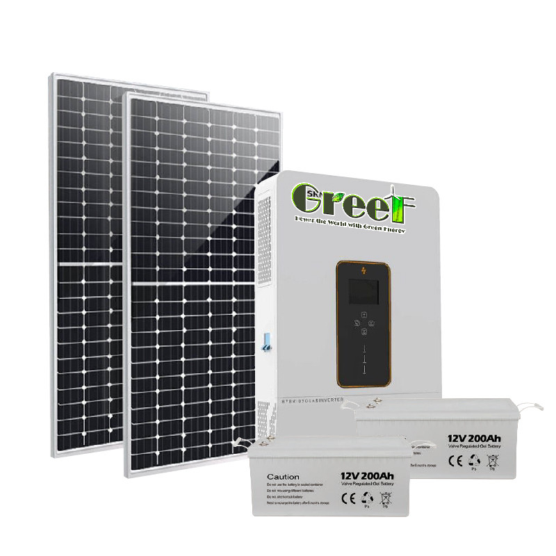 Sistema Solar Híbrido de Fase Única de 230 VAC com Inverter de Ondas Sinus Pure e Ecrã LCD