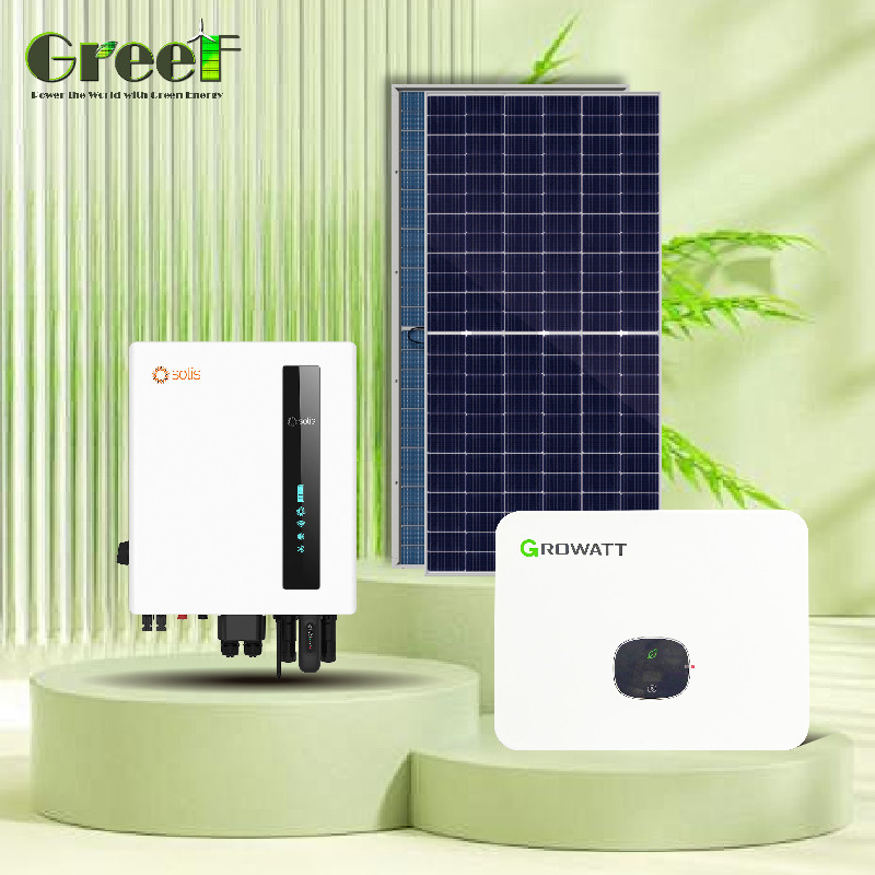 Energia verde de silício monocristalino / painel solar de rede única com tecnologia Grid Tie e display LCD