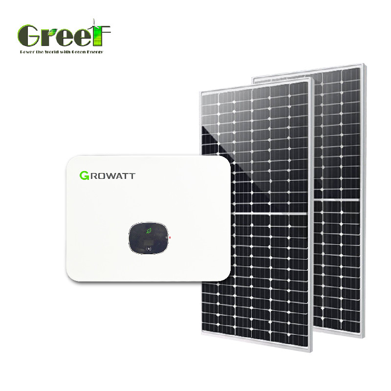 Sistema de painéis solares de silício monocristalino com monitorização de 1kW-100kW na rede de energia solar