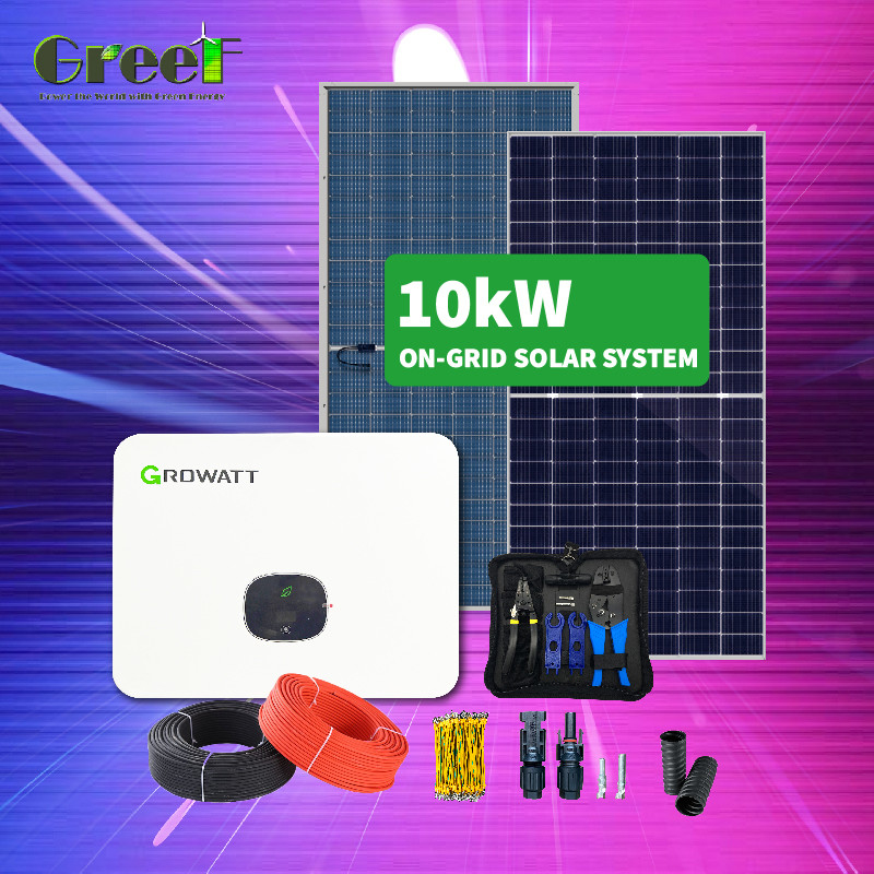 Tempo de garantia de 3 anos no sistema solar de rede com painel solar monocristalino e sistema de monitoramento