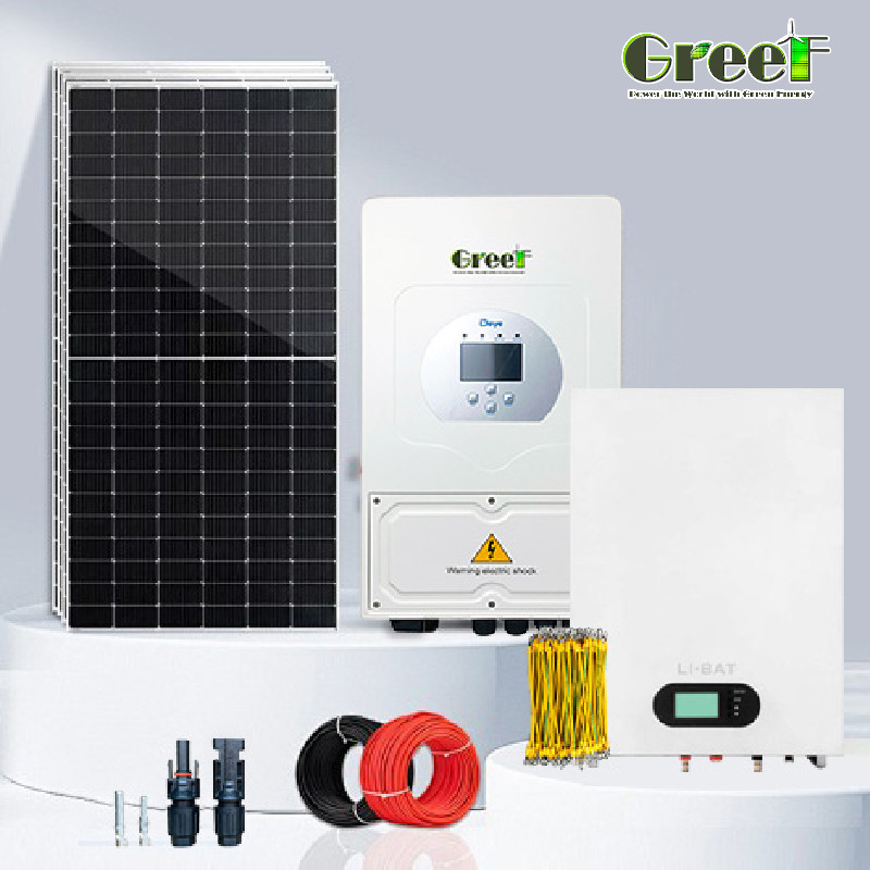 Sistema Solar Híbrido de Ondas Sinusoidais Puras de 8Kw-10Kw Com Tensão de Saída de 110/220V