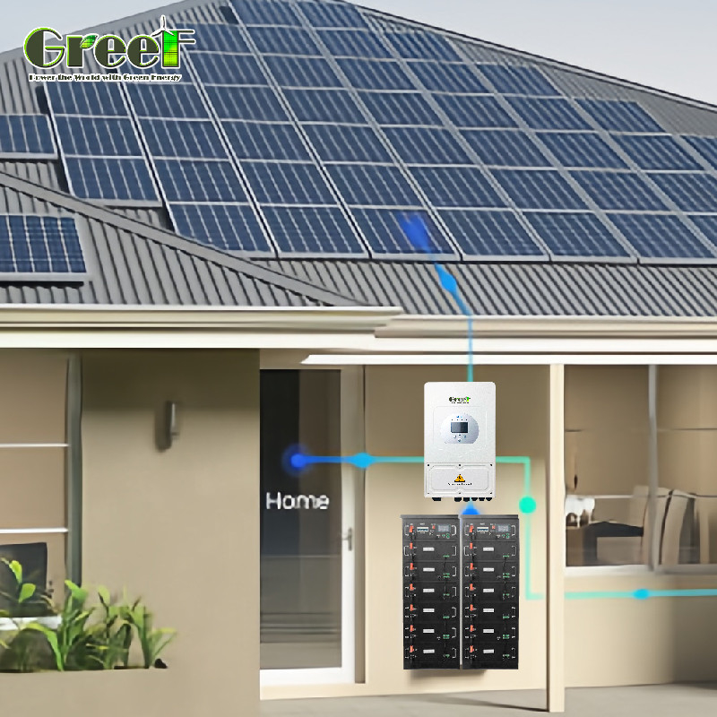 Sistema solar híbrido de controlo remoto para painéis solares fotovoltaicos e iluminação branca quente