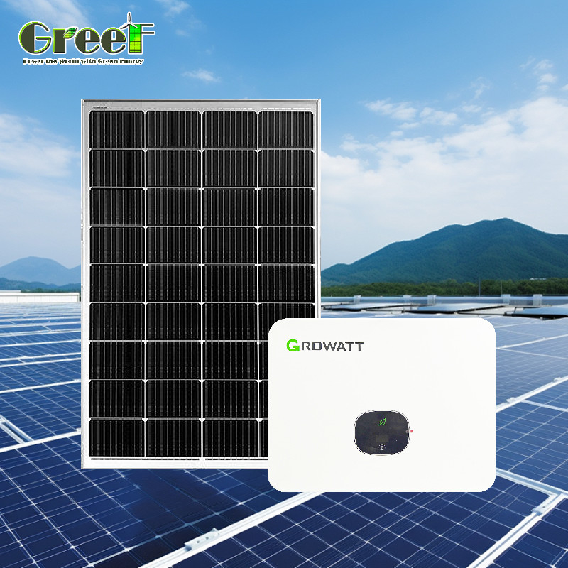 Sistema solar híbrido de controlo remoto para painéis solares fotovoltaicos e iluminação branca quente