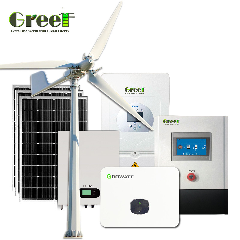 Gerador de energia híbrido solar e eólico de onda senoide LCD puro com tensão de saída de 110v e 220v