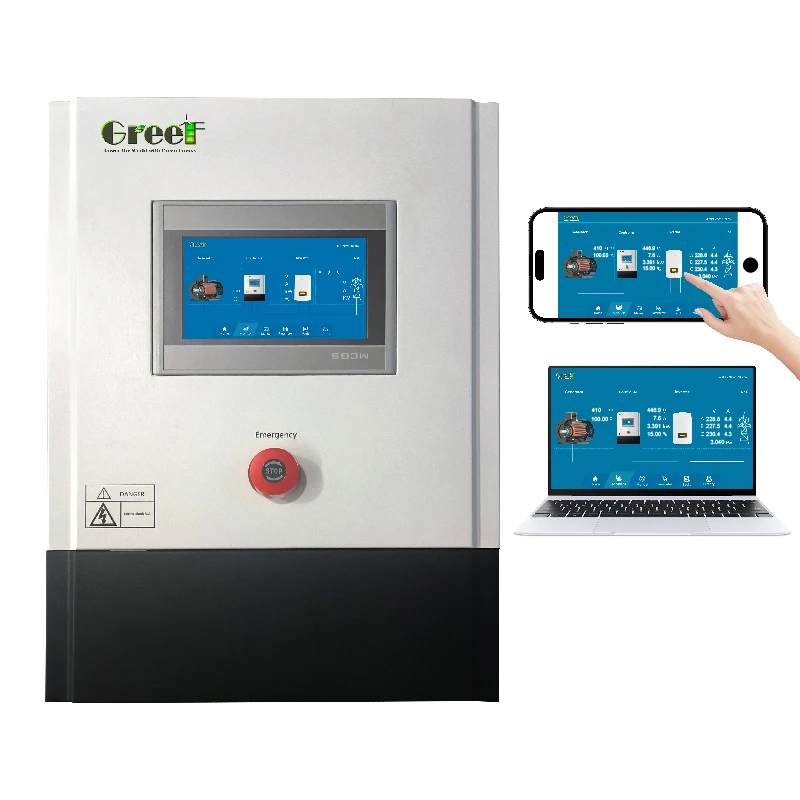 Controlador de Turbina Eólica Conectada à Rede Com Função de Proteção Tela Touchscreen LCD e Monitoramento