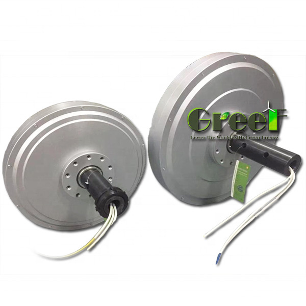 Gerador de ímã permanente sem núcleo de 3 fases 0.1kW-20kW Torque baixo