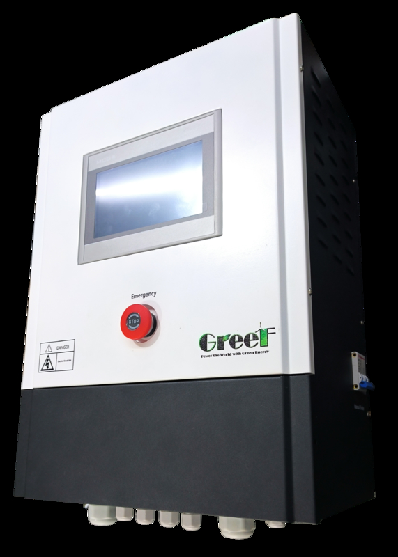 Controlador de Turbina Eólica Conectada à Rede Com Função de Proteção Tela Touchscreen LCD e Monitoramento