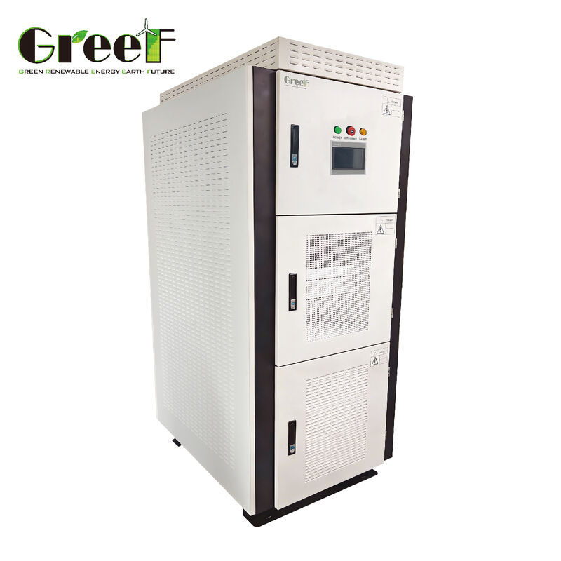 50 Hz 60 Hz Frequência de saída Controlador de rede com faixa de tensão de entrada de 240-550 V DC e ecrã LCD SMART Touch para sistemas de energia sustentável