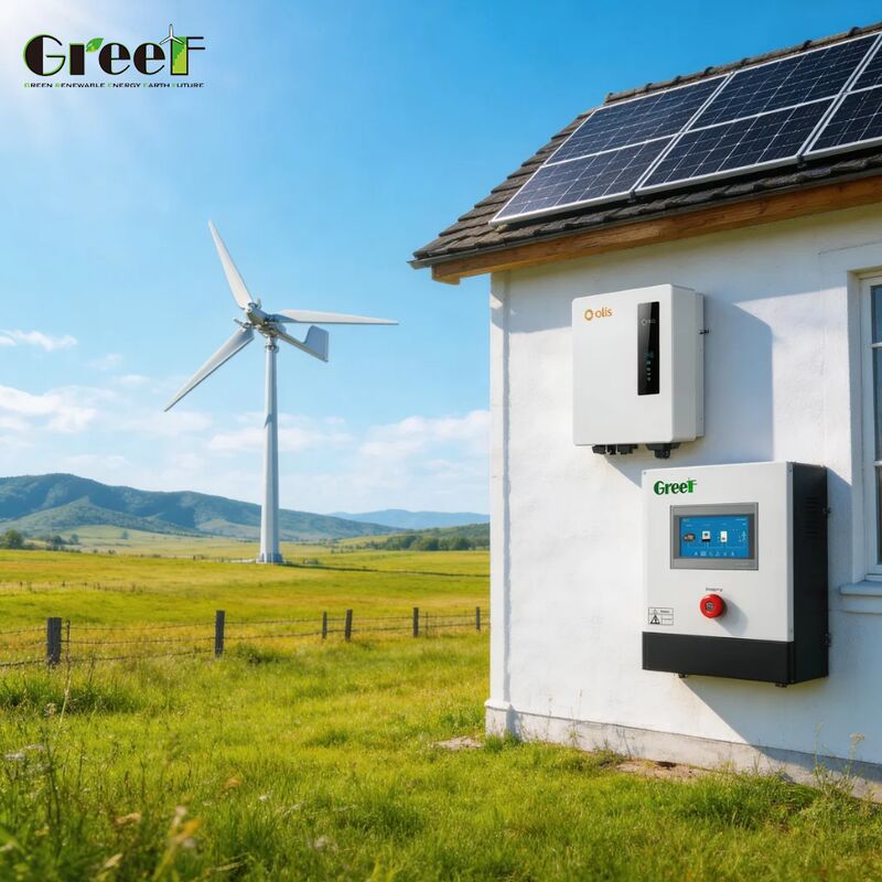 4000m Altitude de operação Sistema solar híbrido de 95% de eficiência Gerador híbrido eólico-solar para aplicações na rede e fora dela
