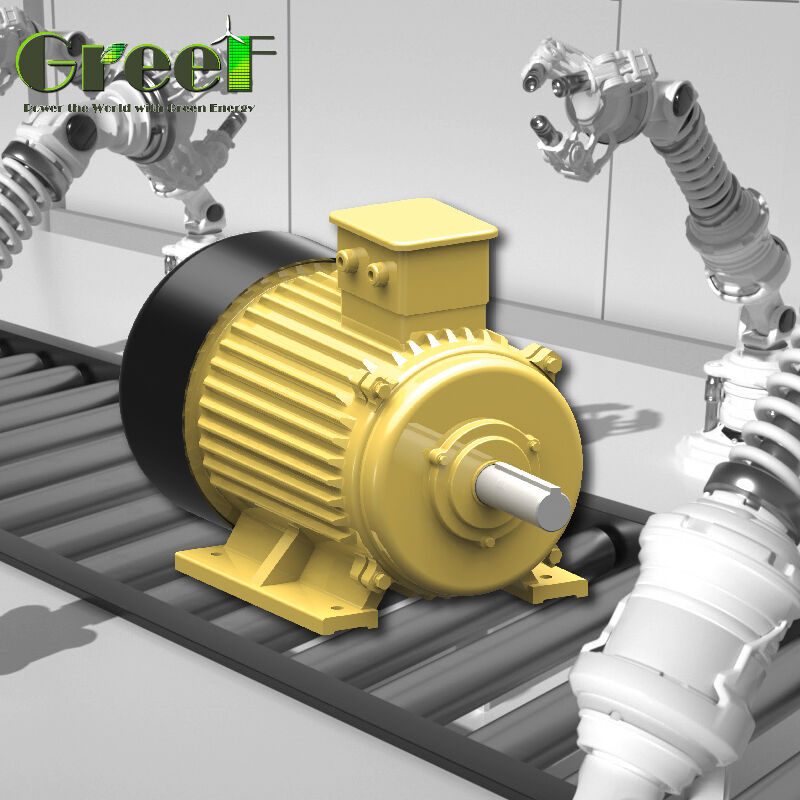 Gerador de ímãs permanentes CA de 3 fases com enrolamento 100% de cobre e eixo vertical/horizontal para energia renovável
