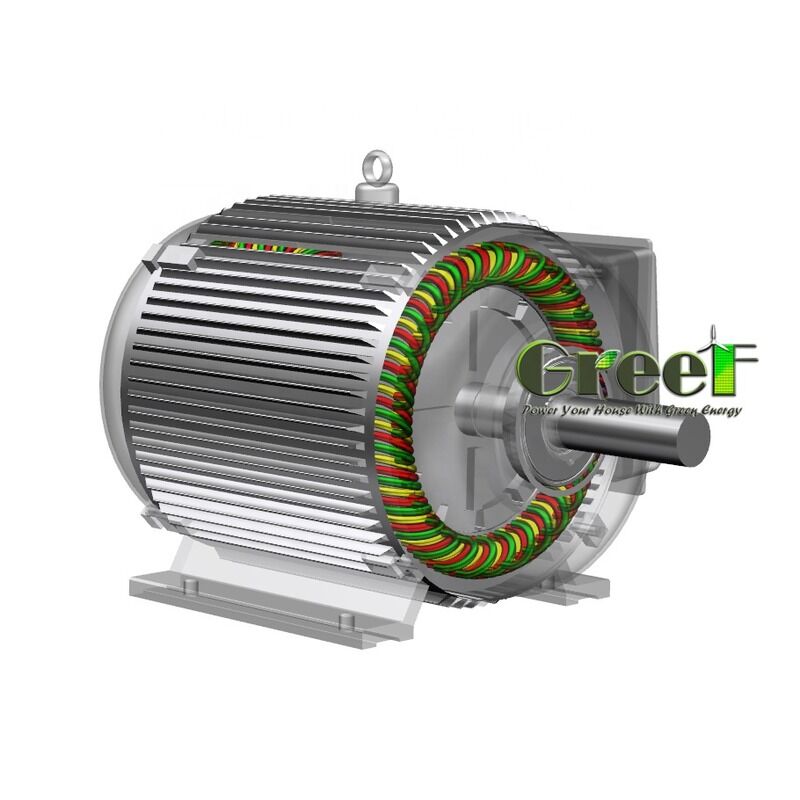 Gerador de Ímã Permanente com Tensão Nominal de 12-1140V Monofásico e Trifásico, Faixa de Potência de 500W até 5000kW para Diversos Usos