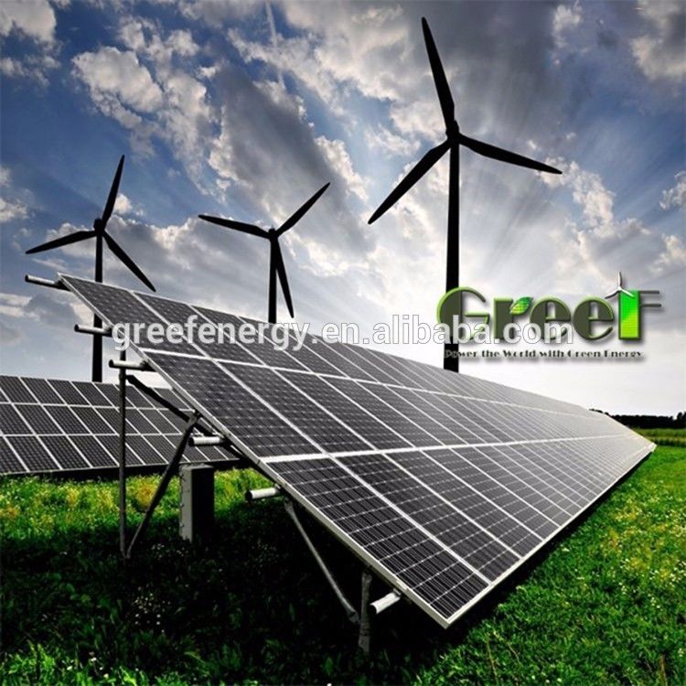 Sistema híbrido solar horizontal 5KW de gerador de turbina eólica da linha central da C.A. da instalação fácil