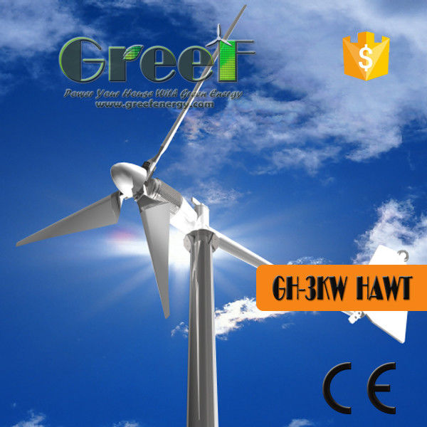 Turbina Eólica de Eixo Horizontal de Fácil Instalação 2KW 3KW Com Sistema Off Grid On Grid