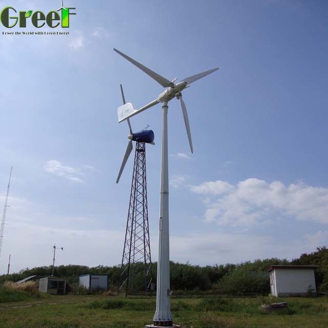 SWT Turbina eólica de 5kw 10kw de controle de passo com bateria LiFePO4 para casa para um sistema de energia ecológico